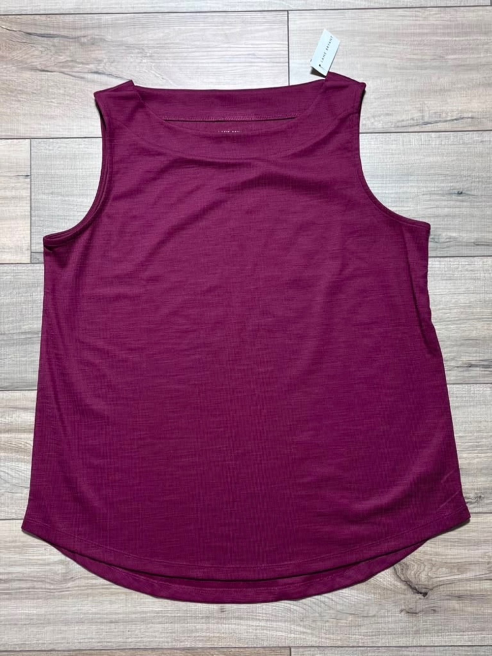 Lane Bryant Womens Boatneck Tank Top Size 14/16 Burgundy